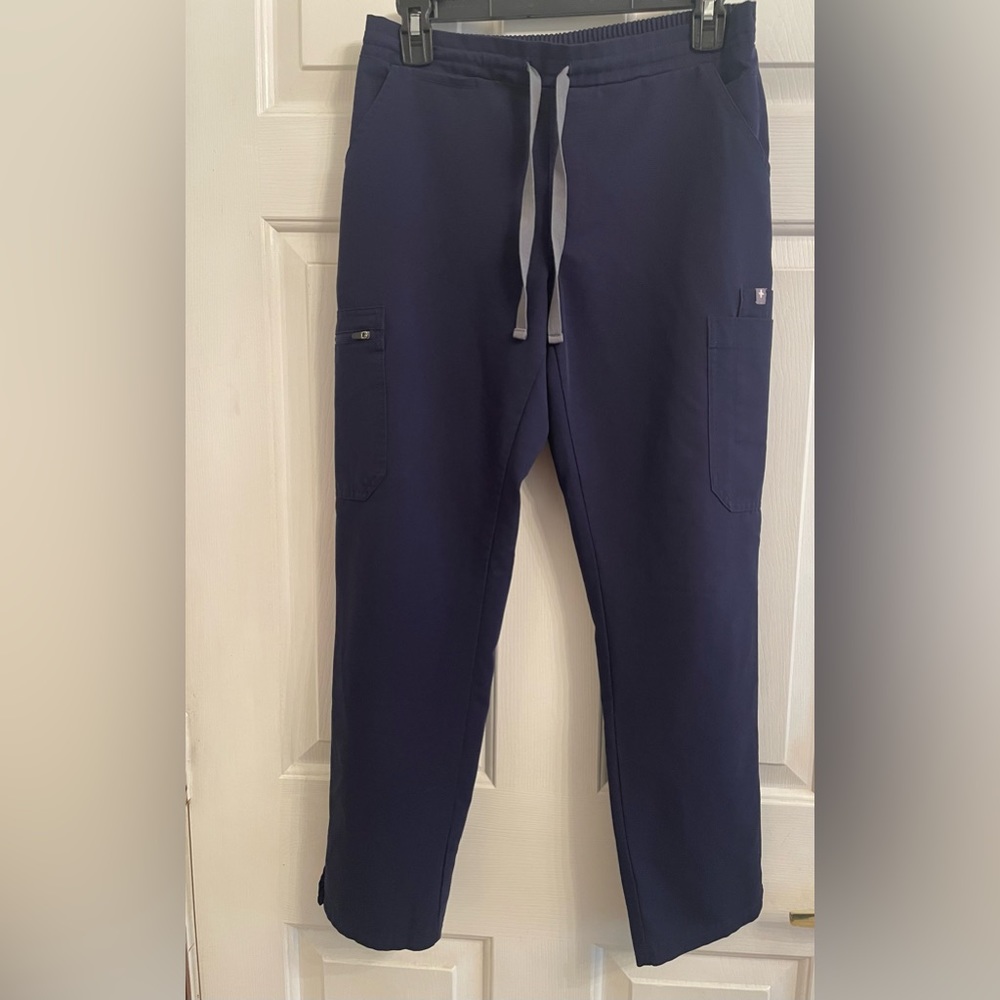 Navy Drawstring Cargo Jogger Pants - Picture 1 of 3